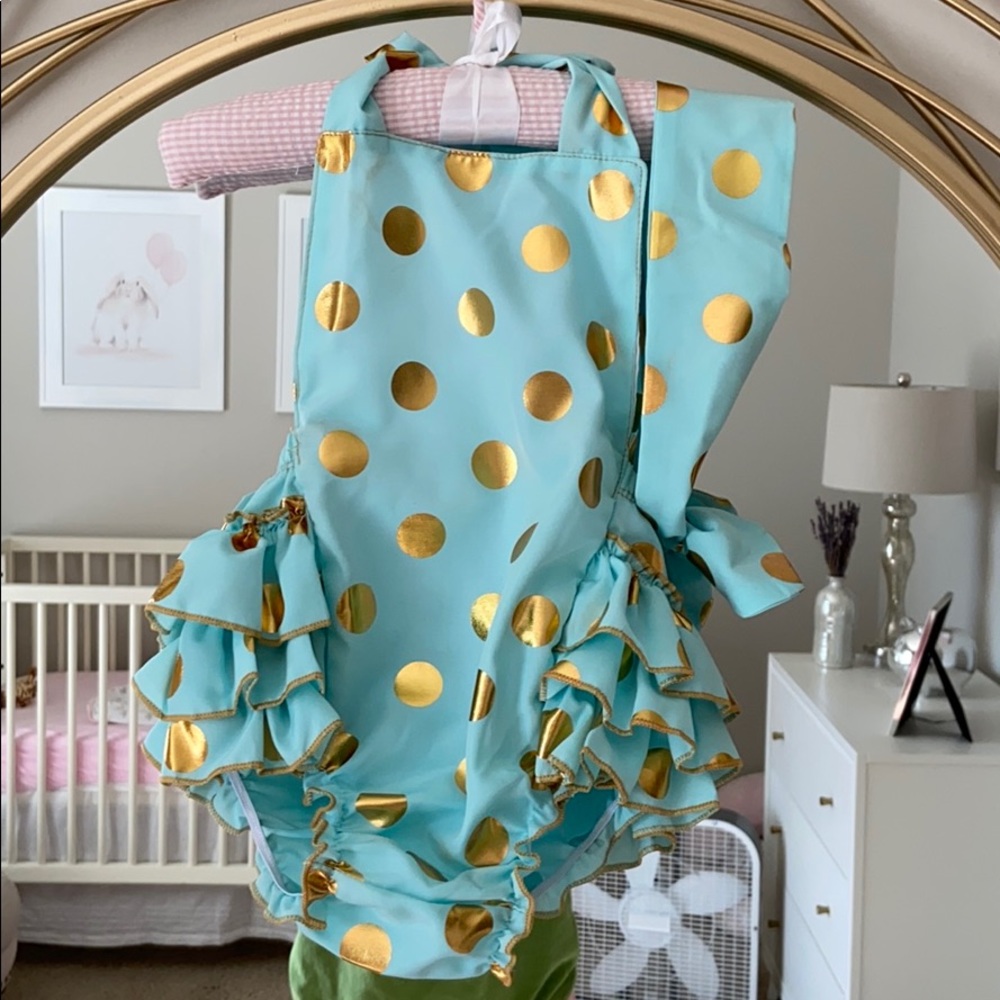 Messy Code Polka dot bubble romper